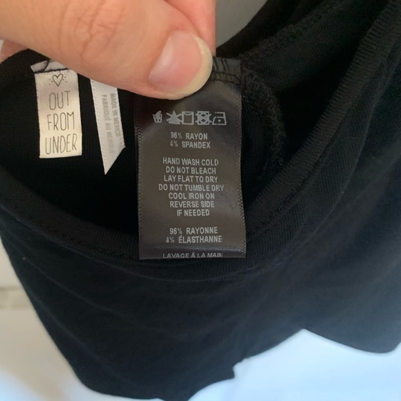 UO Black Plunging Back and Front Strappy Bodysuit - Picture 3 of 3